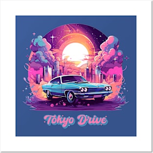 Car in a futuristic world- Tokyo Drive Posters and Art